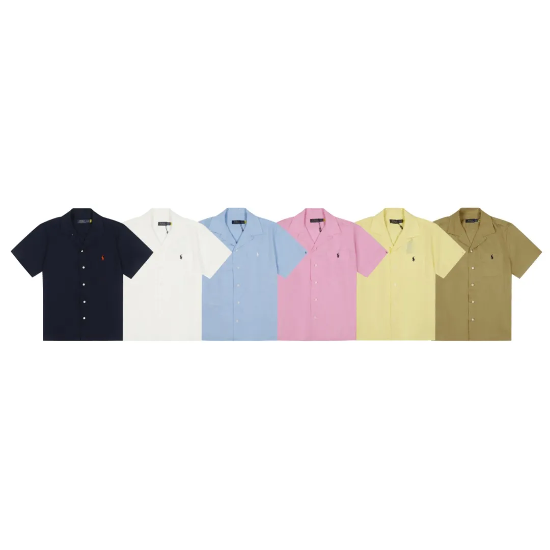 P230 White background picture [High-end quality] Style number: 25055# Color: Navy blue/off-white/ice blue/light pink/chicken yellow/khaki Size: S to XL - Ralph Lauren/Ralph Lauren 25SS Summer popular high-quality old money style Cuban collar pocket style short-sleeved linen couple shirt - originality restoration 95% cotton blended bamboo linen pre-car wash treatment tight and soft texture ✅ - 100% restored workmanship Complete professional shirt with embedded clips in bifurcated sleeves, top button earrings ✅ - Custom dyed original pearlescent white buttons with different sizes ✅ - Special shaped chiffon foil inside the collar door tube, which is not easy to deform and pull ✅ - Ralph Lauren/linen pocket style short-sleeved shirt. It is different from the classic style and has a niche style. It perfectly combines comfort and high-end. An indispensable piece in summer. It is both cool and textured. It is the king of ins style with every snap. It can be used for commuting and vacationing. There’s no pressure to switch between different styles, and the classics never go out of style.